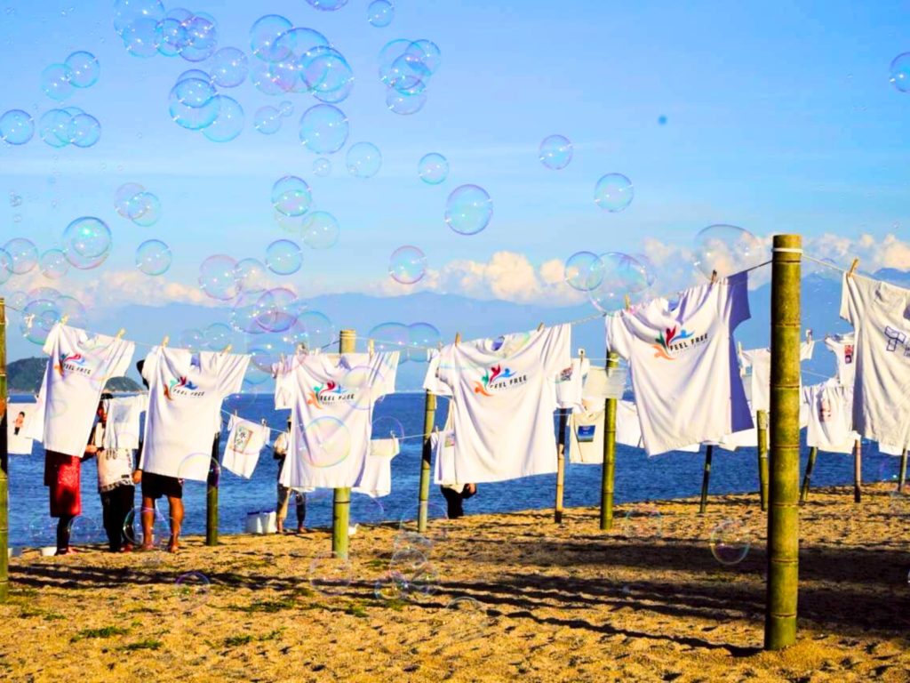 せとうちTシャツアートの様子