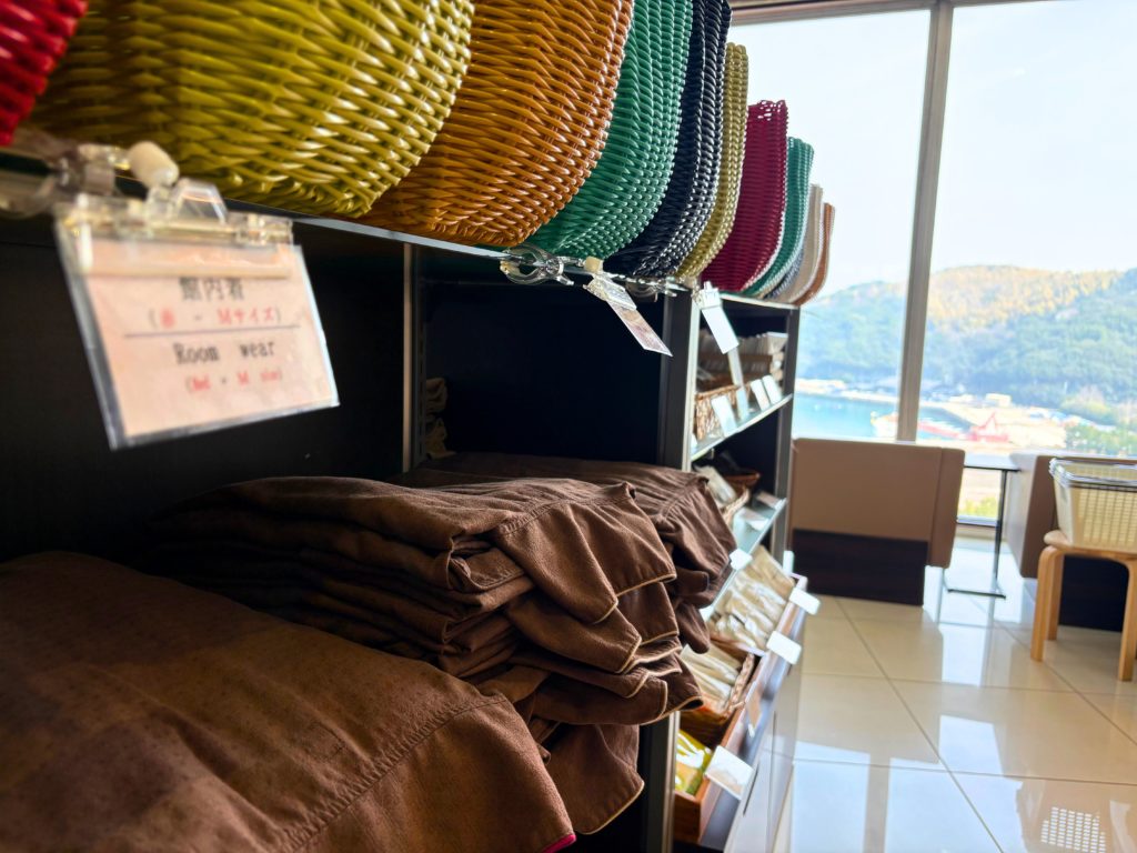 インランド・シー・リゾート・フェスタ内に常設されている館内着